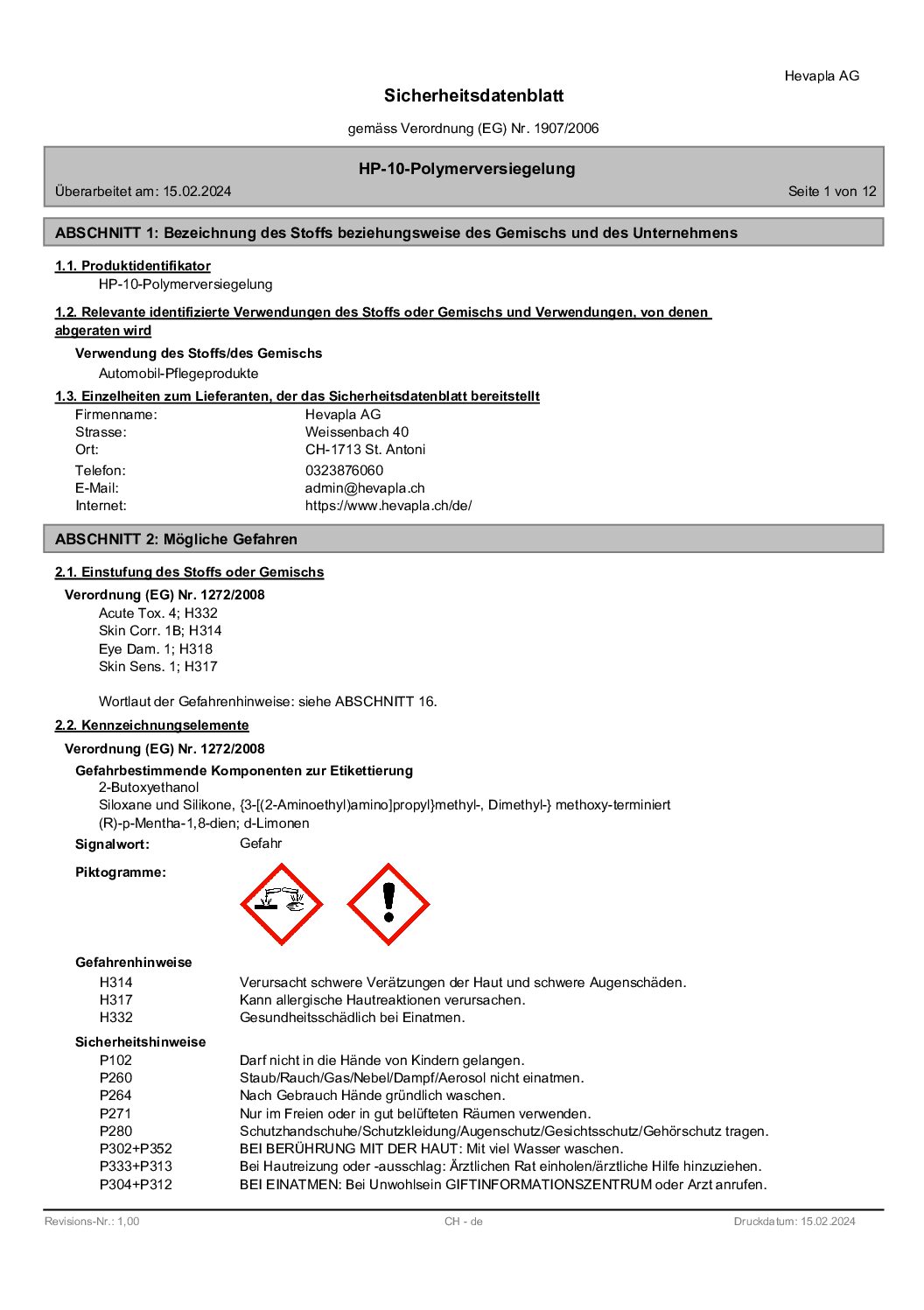 258010 HP-10-Polymerversiegelung V100 CH-de