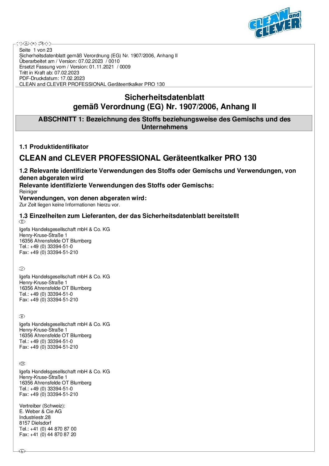 Geräteentkalker SHDB