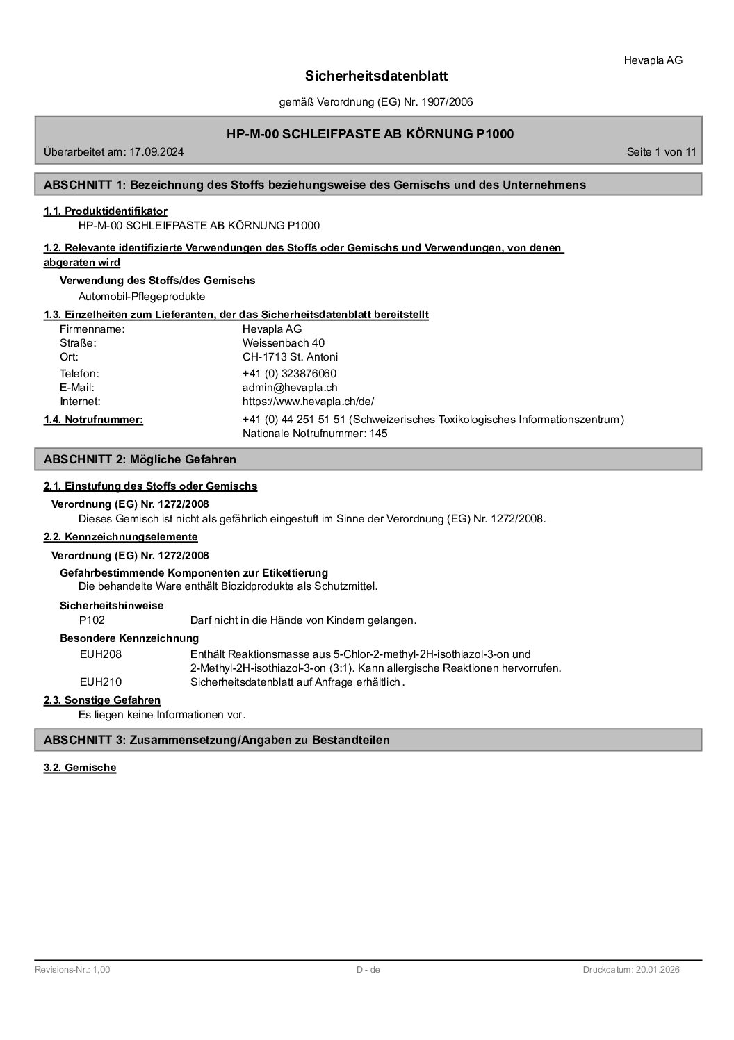 HP-M-00 SCHLEIFPASTE AB KÖRNUNG P1000 V100 D-de