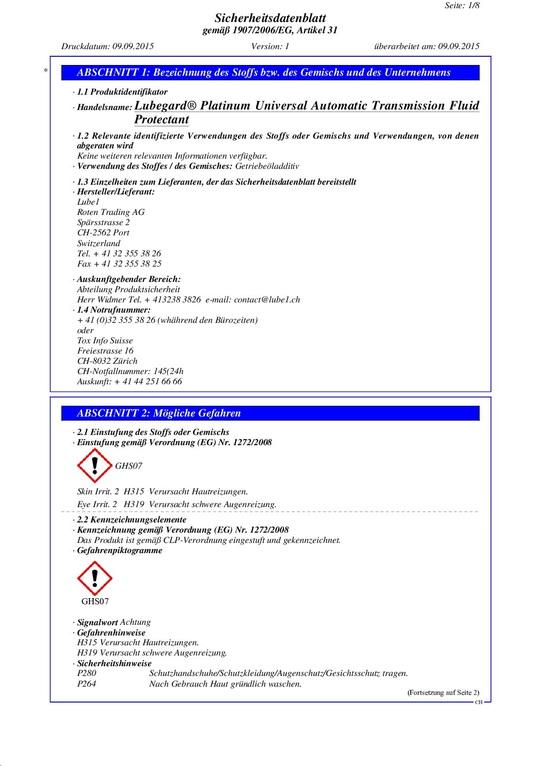 LUB-63010_LUB-63015_Lubegard®_Platinum_Universal_Automatic_Transmission_Fluid_Protectant_(CH)_V1_09_09_15-de