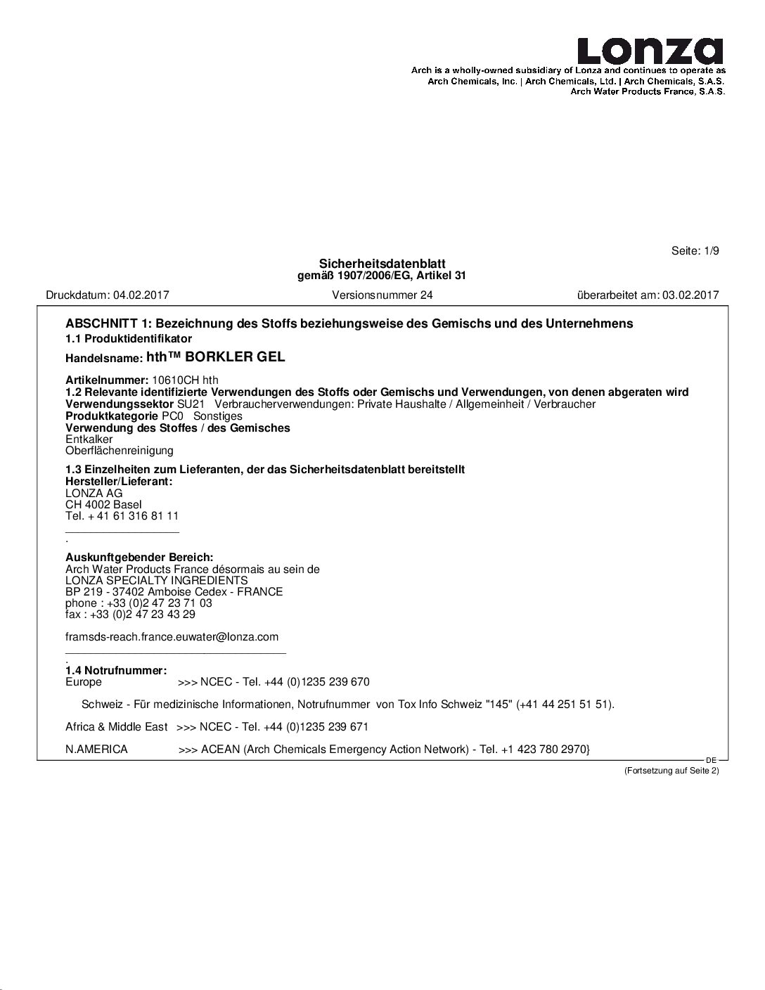 Sicherheitsdatenblatt hth Borkler Gel_DE